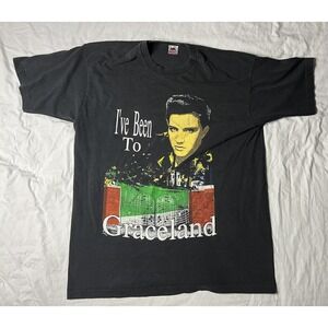 Vintage Elvis Presley I've Been To Graceland T Shirt Men's XXL Black USA Made